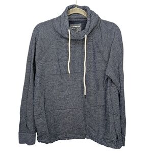 Express Men’s Medium Blue Cowl Neck Pullover Heathered Lightweight Sweatshirt